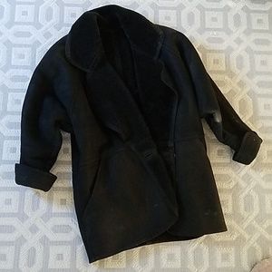 Black shearling coat